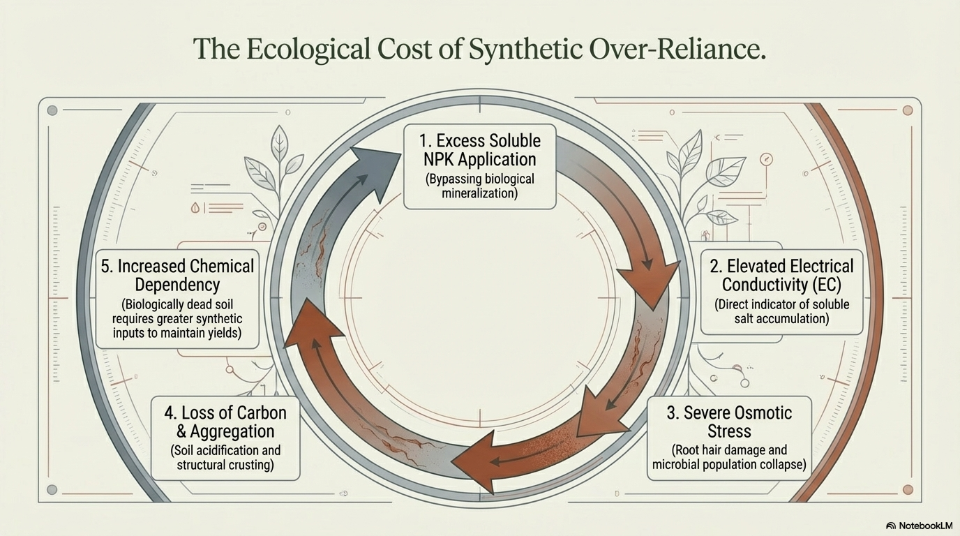 Synthetic Impact Cascade — Degradation Pathway Diagram